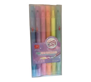 Pack of 6 highlighters with erasable ink for mistake-free highlighting