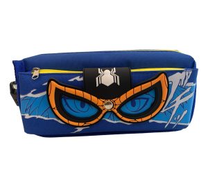 A vibrant and spacious pencil bag featuring a cool Spiderman design. It includes two separate zipper compartments for easy organization of pencils, pens, erasers, and other school supplies. Made from durable materials, this pencil bag is perfect for young Spiderman fans and ensures their stationery is always organized and ready for action.