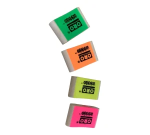 Oro Neeto Colorful Soft Erasers: A set of soft and colorful Oro Neeto erasers, perfect for precise erasing and adding a splash of color to your stationery collection.