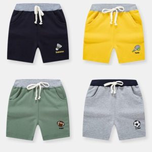 Kids Cotton Summer Sports Pocket Shorts (1-7 Years)