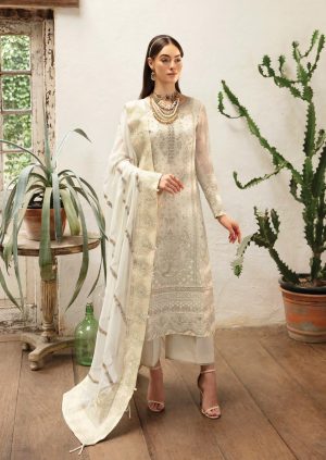 Elegant chiffon dress with delicate embroidery and flowing silhouette, ideal for special occasions and stylish evening wear. The dress exudes grace and sophistication